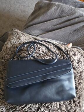 Black Envelope Flap Shoulder Bag Classic Evening Purse